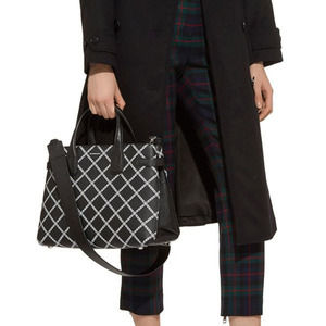 Burberry Black Leather Bag London Tote Outlet Zippered